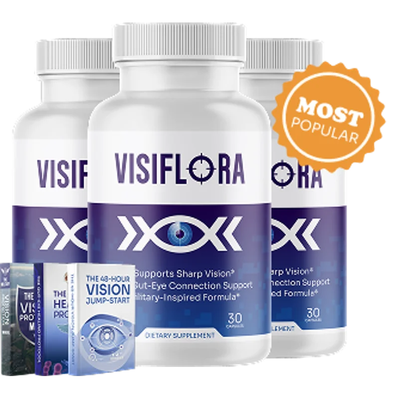 VisiFlora Longevity & Vitality Supplement Bottle (3 Bottle / 90 Day Pack)
